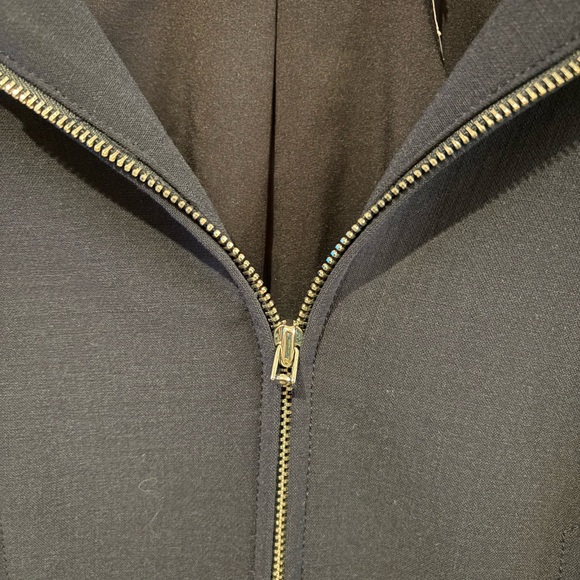 Worth Wool Blend Navy Zip Jacket with Silver Zipper Accents Size 16 NWT - Picture 9 of 13